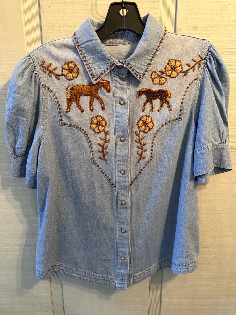 Double D Ranch Light Blues Pony Top